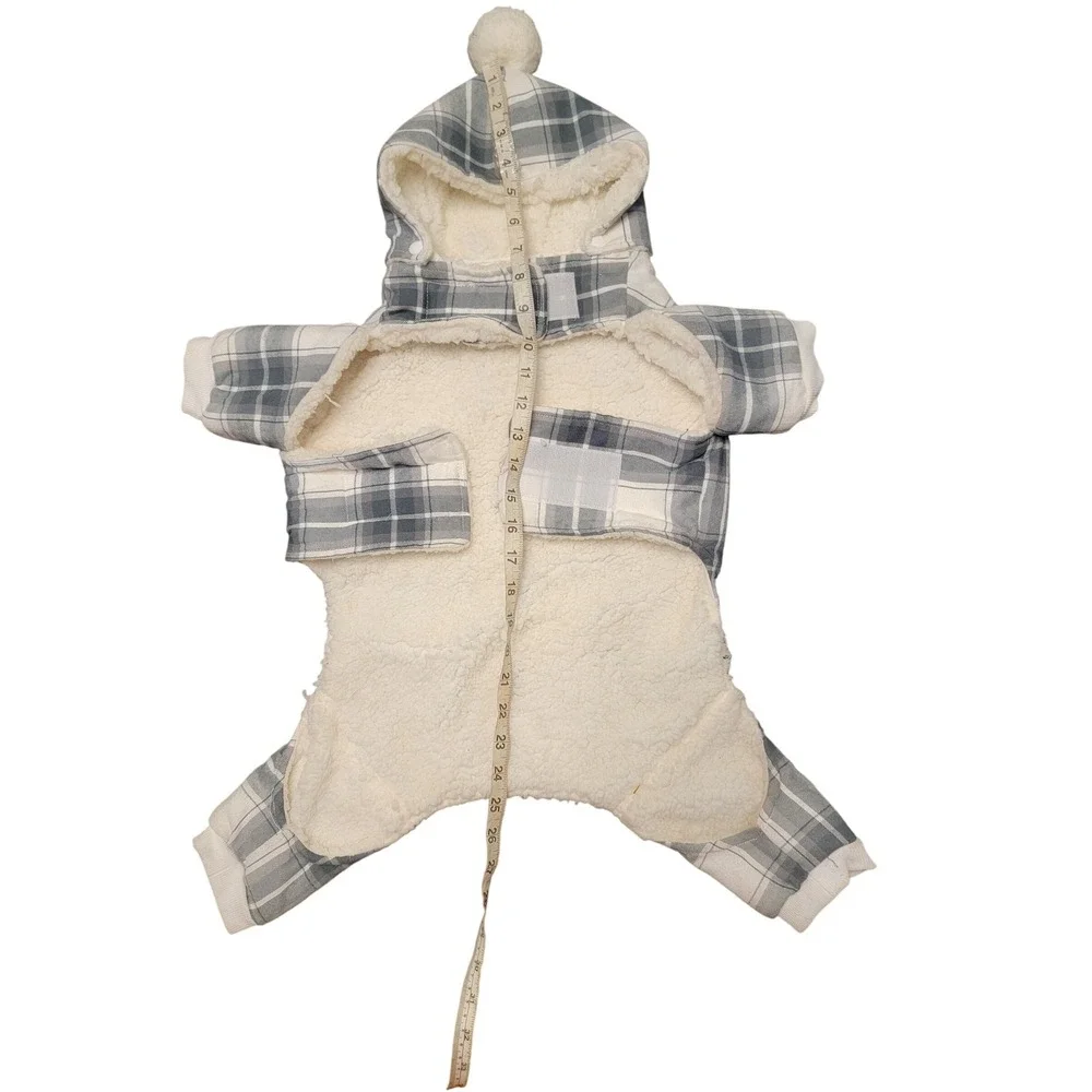 Koolaburra Large Pet Snowsuit with Plaid‎ Pattern NWOT